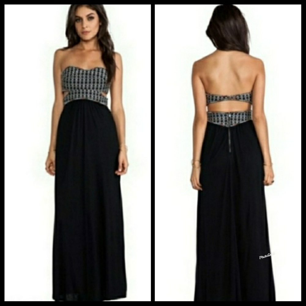 Dolce Vita Strapless Cutout Back Maxi Dress